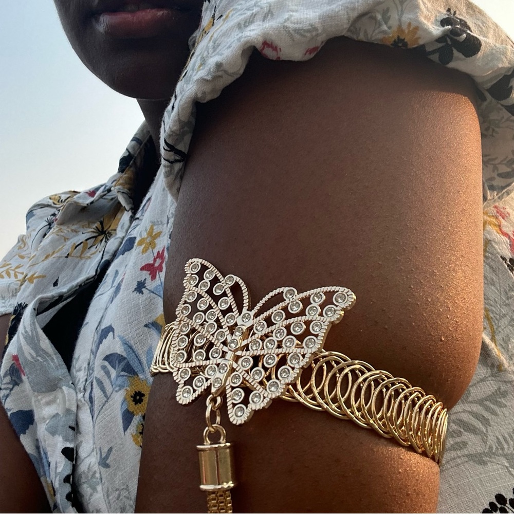 Gold Butterfly Tassel Bracelet